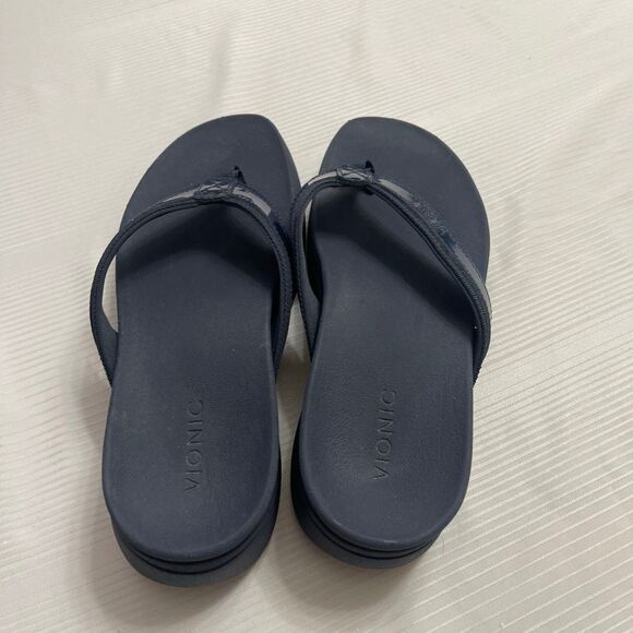 Vionic High Tide Navy Blue Flip Flops Size 7 - Picture 5 of 9